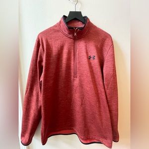 Under Armour quarter zip pullover, orange, men’s size large